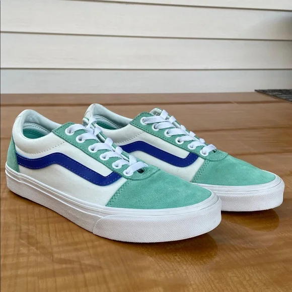 Vans Women’s Skateboard Sneakers Size 8 Green and Blue - Picture 8 of 13
